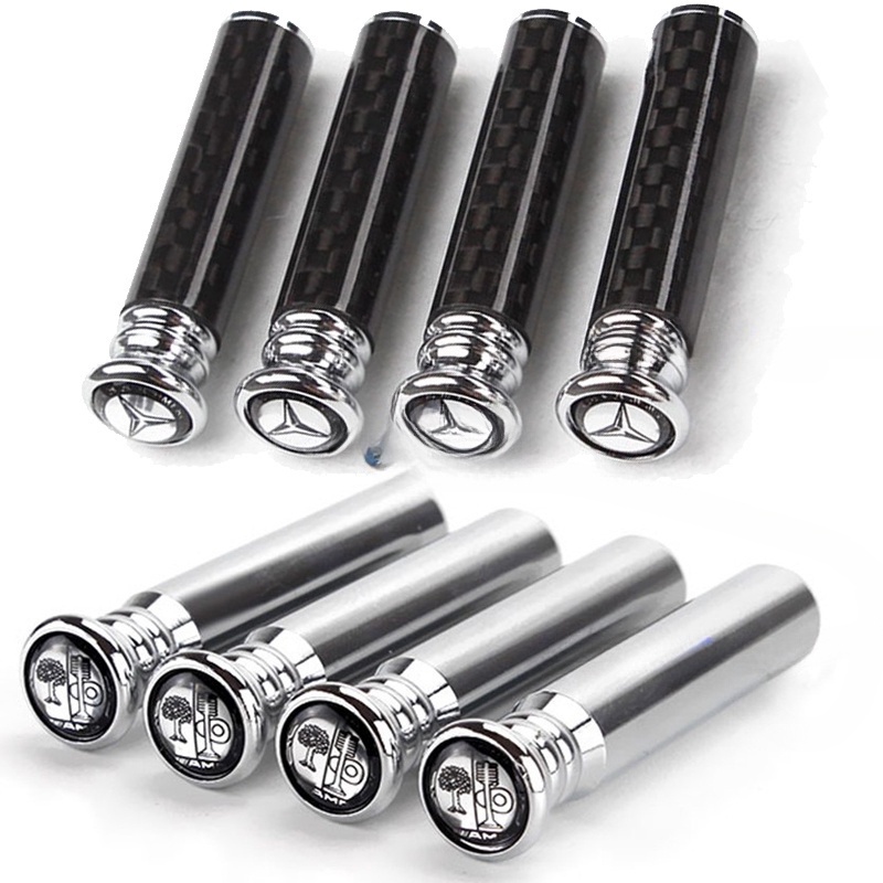 4pcs Auto Car Door Lock Knob Pins Trim Carbon Fiber Car Truck Security ...