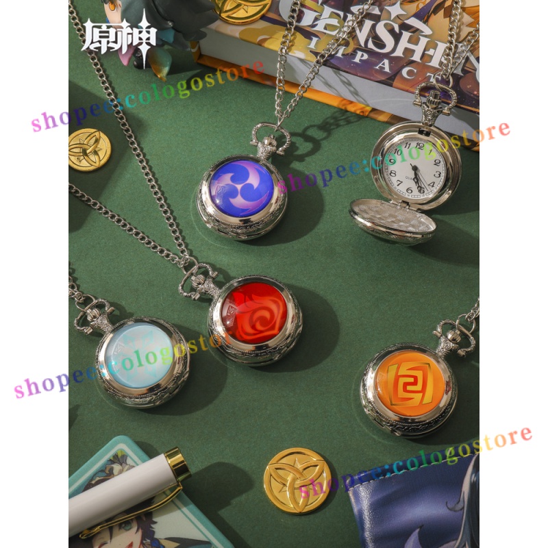 Genshin Impact Eye of God Pendant Vision Pocket Watch Personality 7 ...