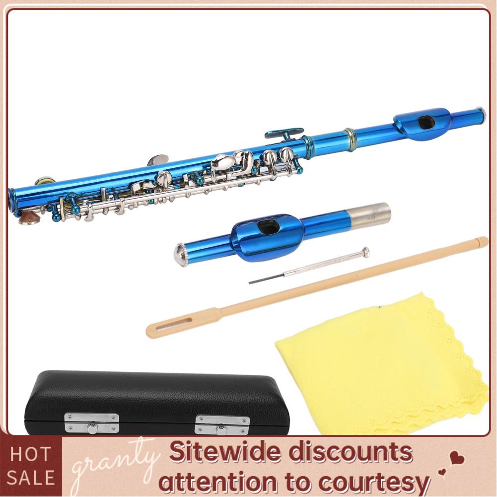 Granty Piccolo Flute Piccolos Blue with Clean Bar Leather Black Box for