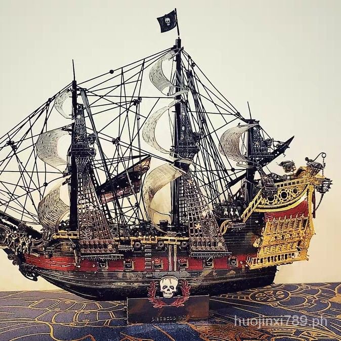 (Spot) pinku 3D three-dimensional color Queen Anne Revenge pirate ship ...