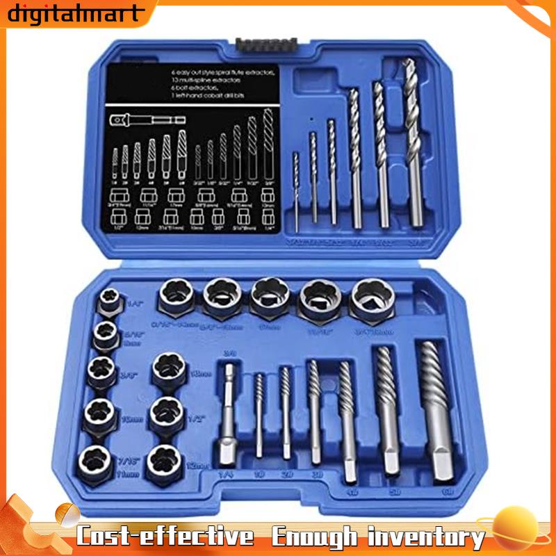 [digitalmart]Drill Bit Bolts Extractor Set with Hex Adapter, Out Broken