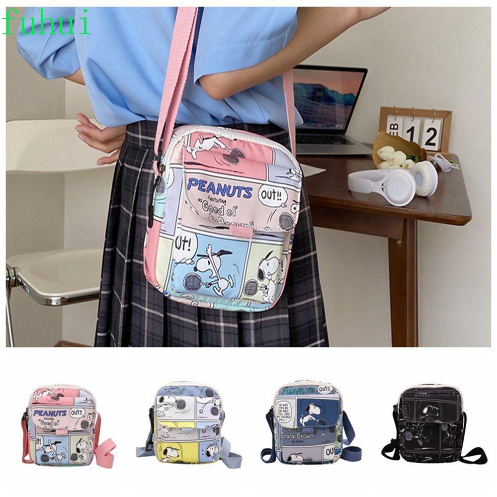 KESYOO Women's Cow Pattern Canvas Crossbody Bag - Cartoon Sling Bag With Pendant - View #3