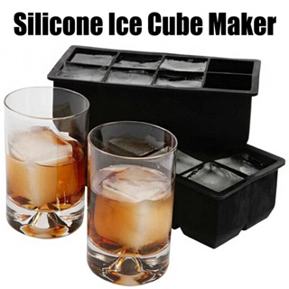 Konco 3 pieces Silicone Ice Cube Mold with Lid Ice Tray 6 grids Ice Maker  Ice Cube Tray Household Refrigerator Ice Box