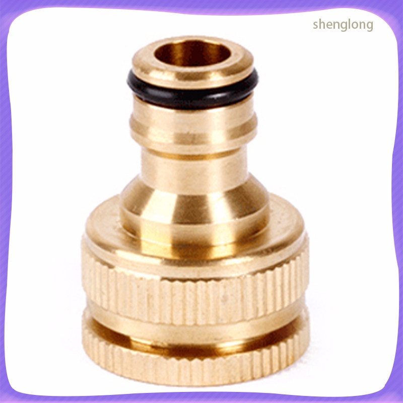1/2 & 3/4 Inch Brass Faucet Adapter Washing Machine Hose Fittings Quick