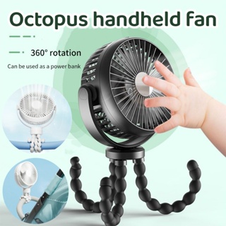 JISULIFE Stroller Fan, Baby Fan 4000mAh Battery Operated with 4 Speeds,  Rechargeable 720°Rotatable, Clip on for Baby Carseat/Crib/Golf  Cart/Treadmill