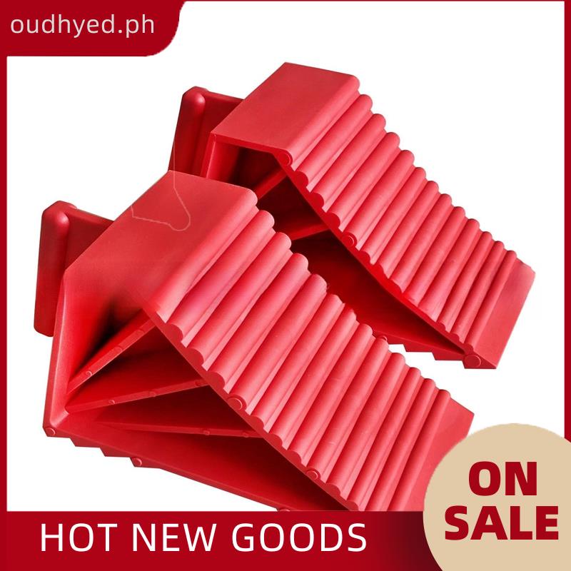 PHOU 2Pack Wheel Chocks Plastic Heavy Duty, Tire Chocks for RV Camper