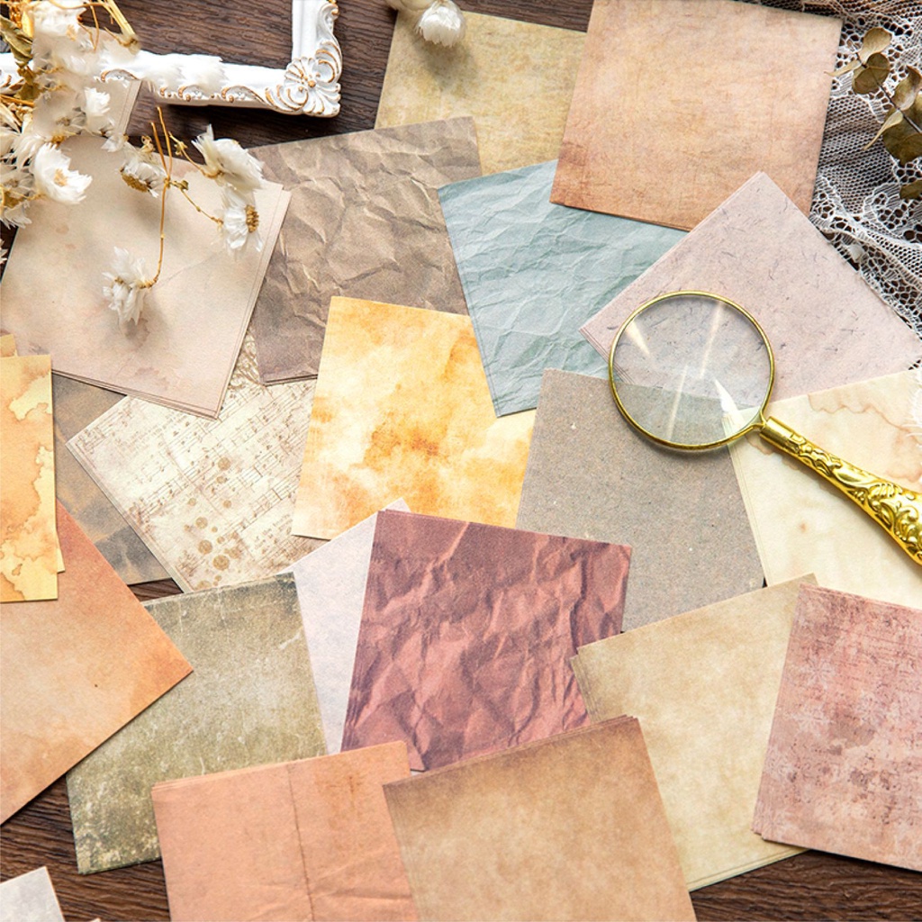Journamm 100pcs/pack Vintage Scrapbook Materials Paper Collage Junk ...