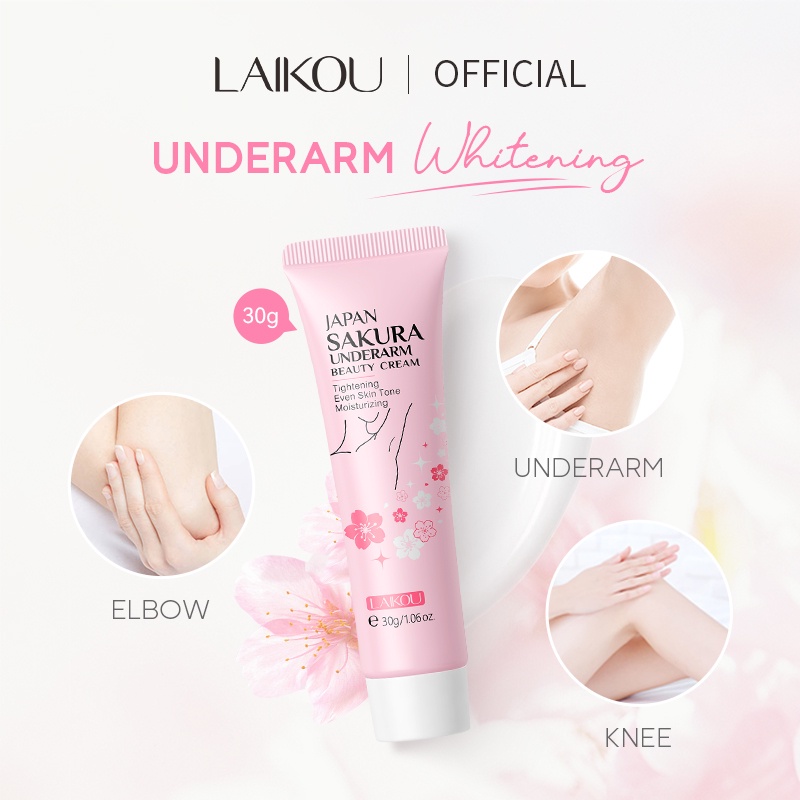 Japan Sakura Underarm Whitening Cream Knee Buttocks Dark Skin Bleach ...