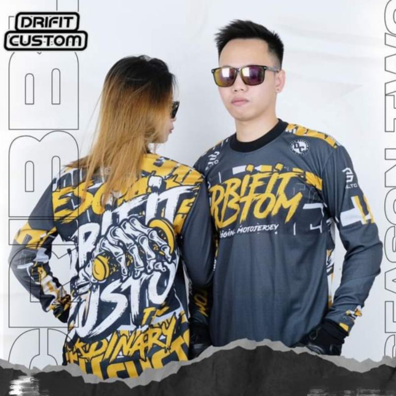 DriFit Custom Outdoor Motorcycle Rider Round neck Couple Style Long ...