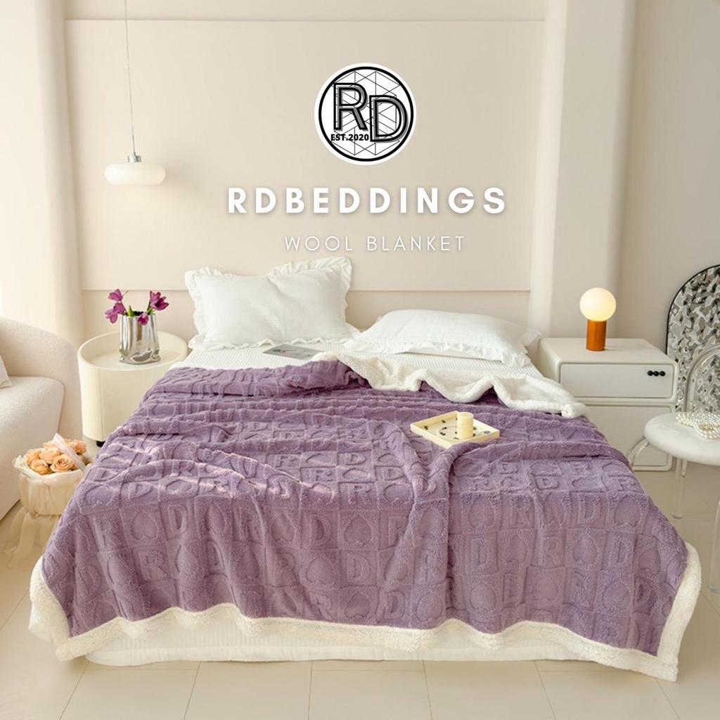 RD BEDDINGS RD PUSO KING SIZE (200x220cm) DOUBLE LAYER WOOL BLANKET THICK