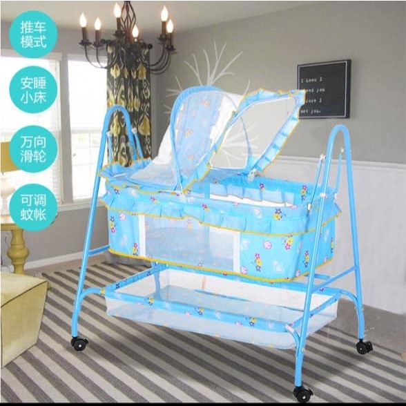【hot sale】 Baby bed can duyan baby cribs with mosquito net Shopee