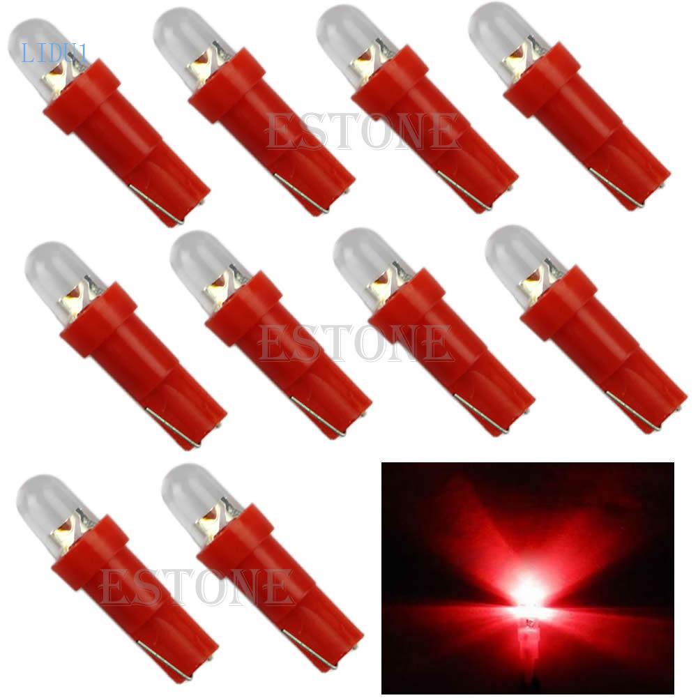 LIDU1 New 10Pcs T5 12V LED Blue Car Wedge Dashboard DASH Gauge Light Lamp Bulb Shopee Philippines