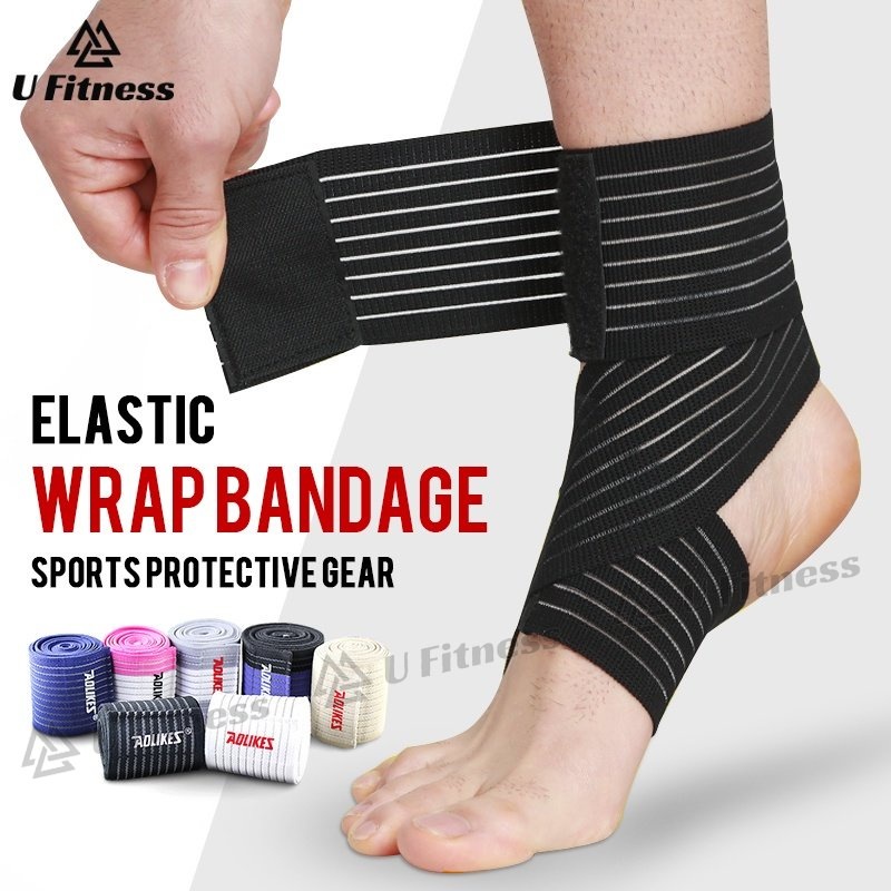 1 PC Sports Ankle Brace Compression Strap Sleeves Support Weave Elastic ...