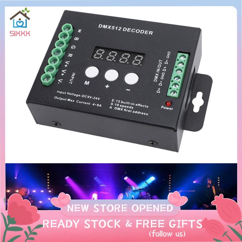 Sixxx Stage Light Decoder RGBW LED Controller with 15 Built in Effects ...