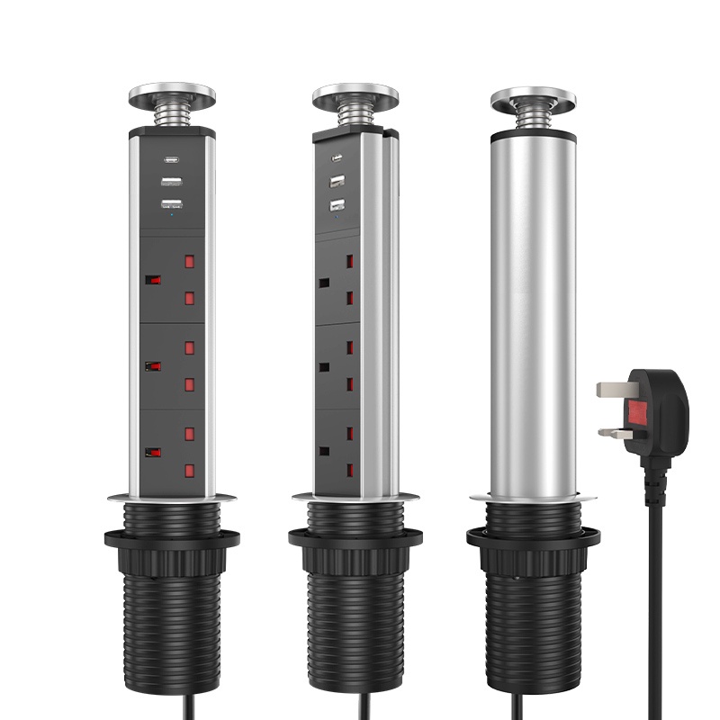 Melery Tabletop Socket Power Strip Table Outlets Pop up Pull Power ...