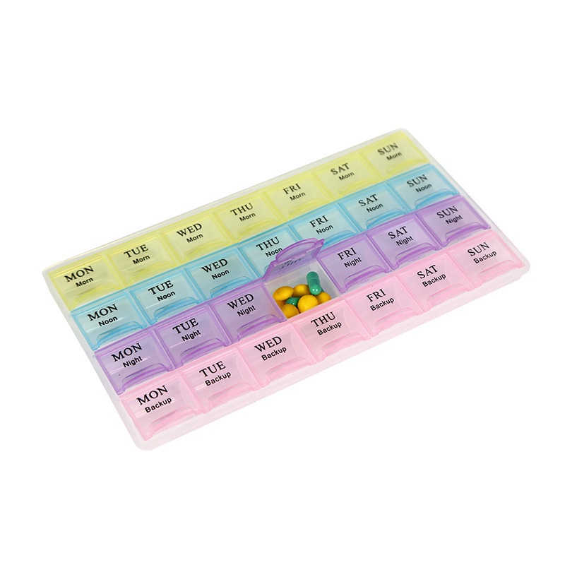 Medication Storage Box Weekly Mini Medication Organizer 7 Day 21 Slots ...