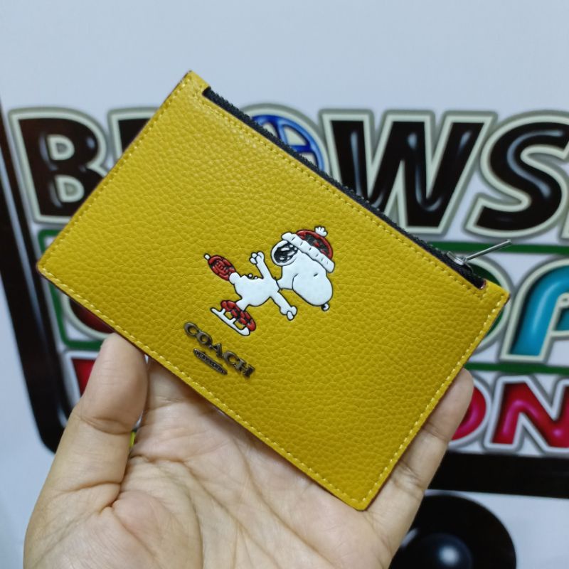 Coach Zip Card Case In Signature Canvas Shopee Philippines
