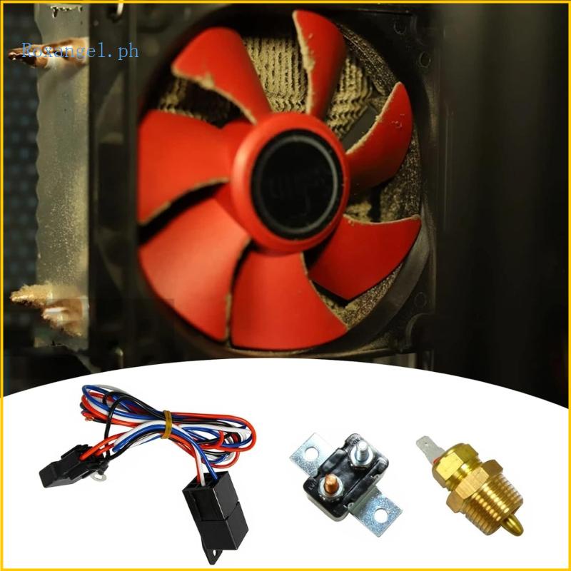 ROX Adjustable Electric 12V Radiator Fan Thermostat Control Relays Wire