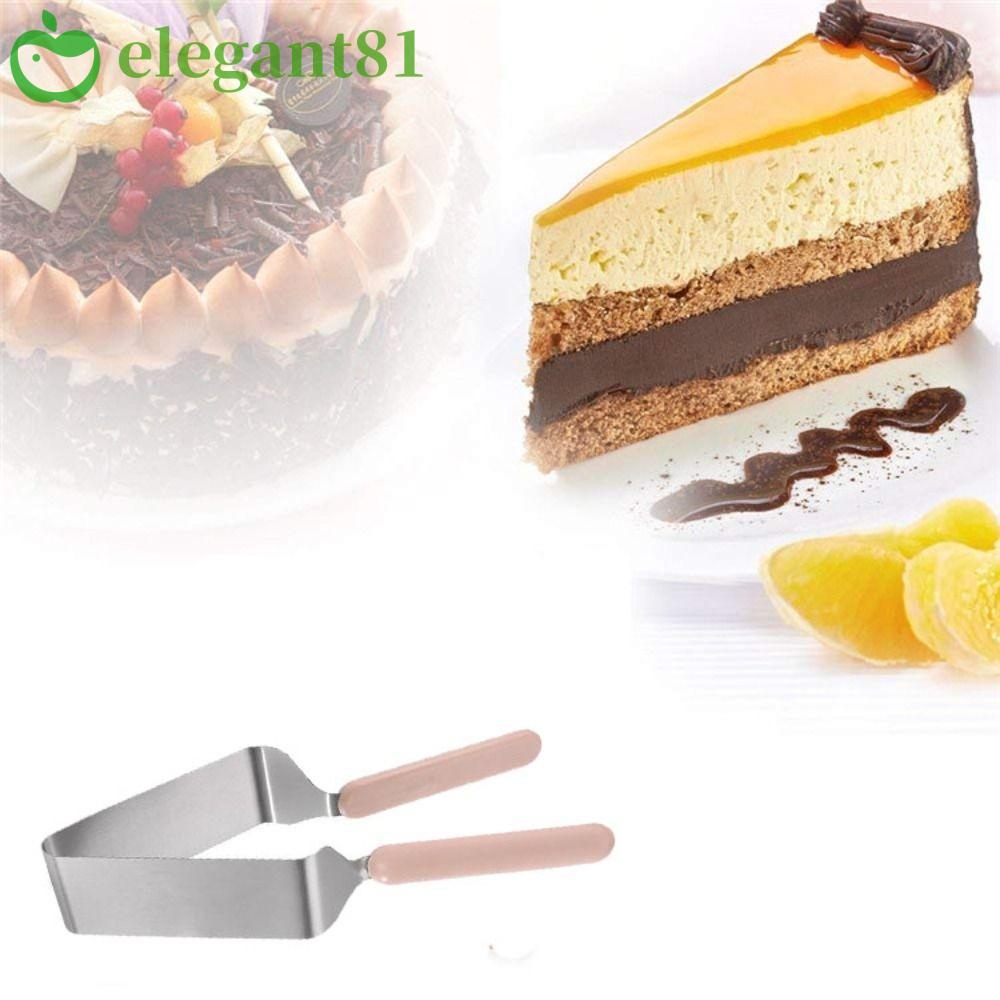 ELEGANT81 Triangular Cake Slicer, Stainless Steel Antislip Handle Cake