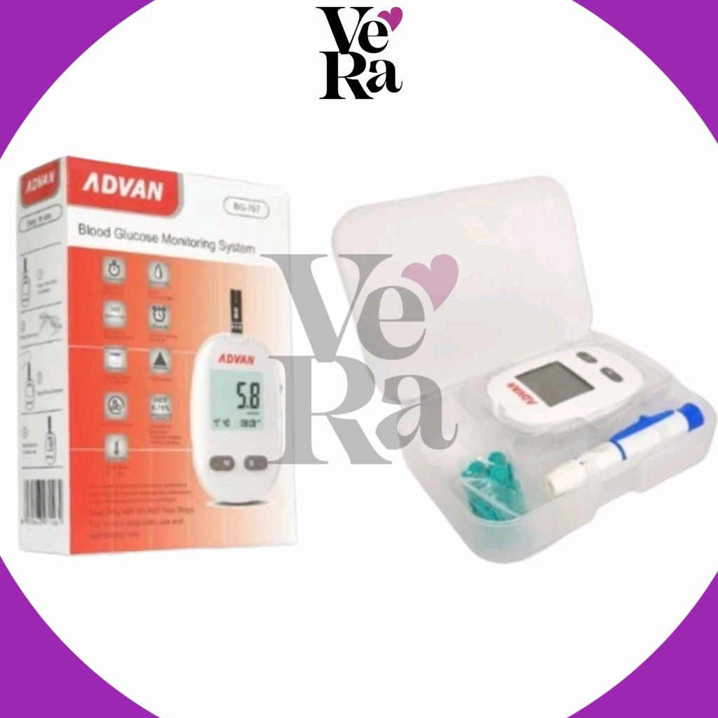 ADVAN Blood Glucose Monitoring Machine Diabetes Test NEW