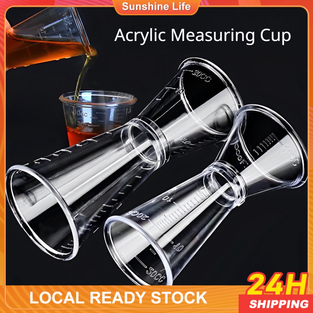 Acrylic Clear Double Jigger Measuring Cup 40cc Measuring Cup 100ml for