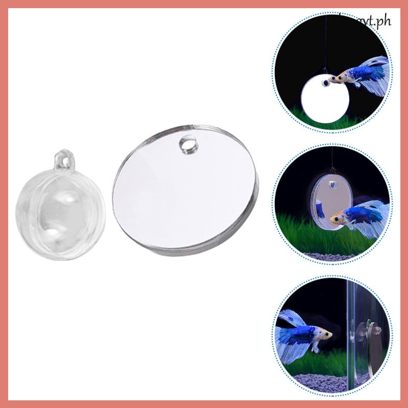 Betta Training Mirror Fish Tank Miniatures Toys Beta Bowl Tanks