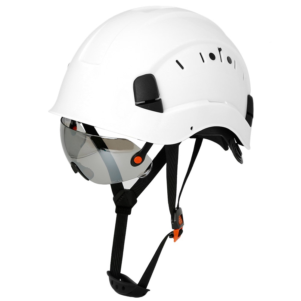 CE Safety Helmet With Built In Visor For Construction Engineer ABS Hard