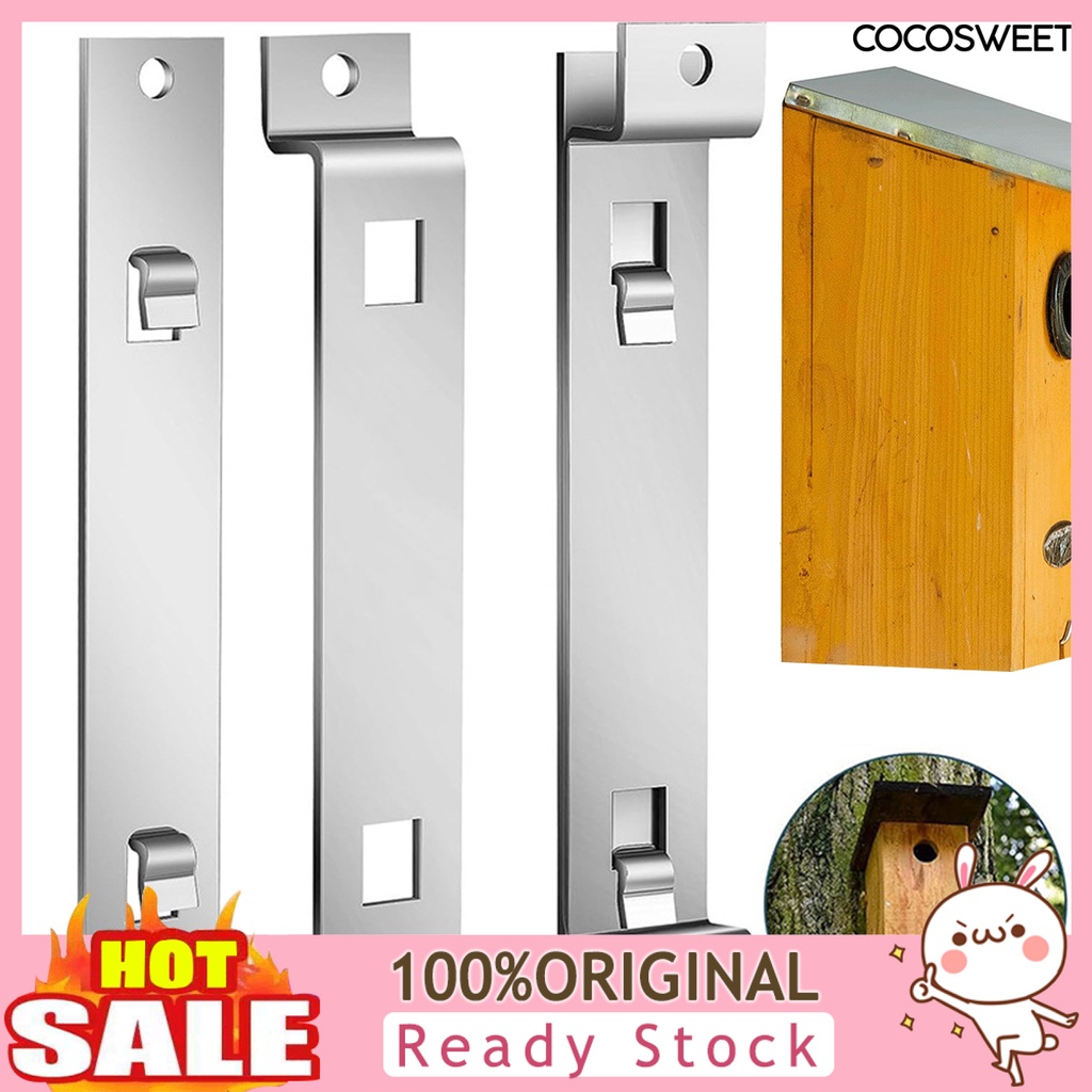 [CoS] 1/2Pcs Bird House Hanger Bracket with Screws Galvanized Steel