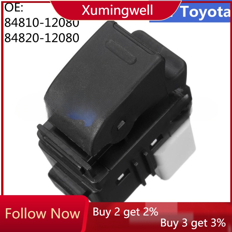Front Left Power Window Switch For 2010-2012 Toyota Avalon Sedan – 6-Button, Black, 20-Pin, 84040-07030