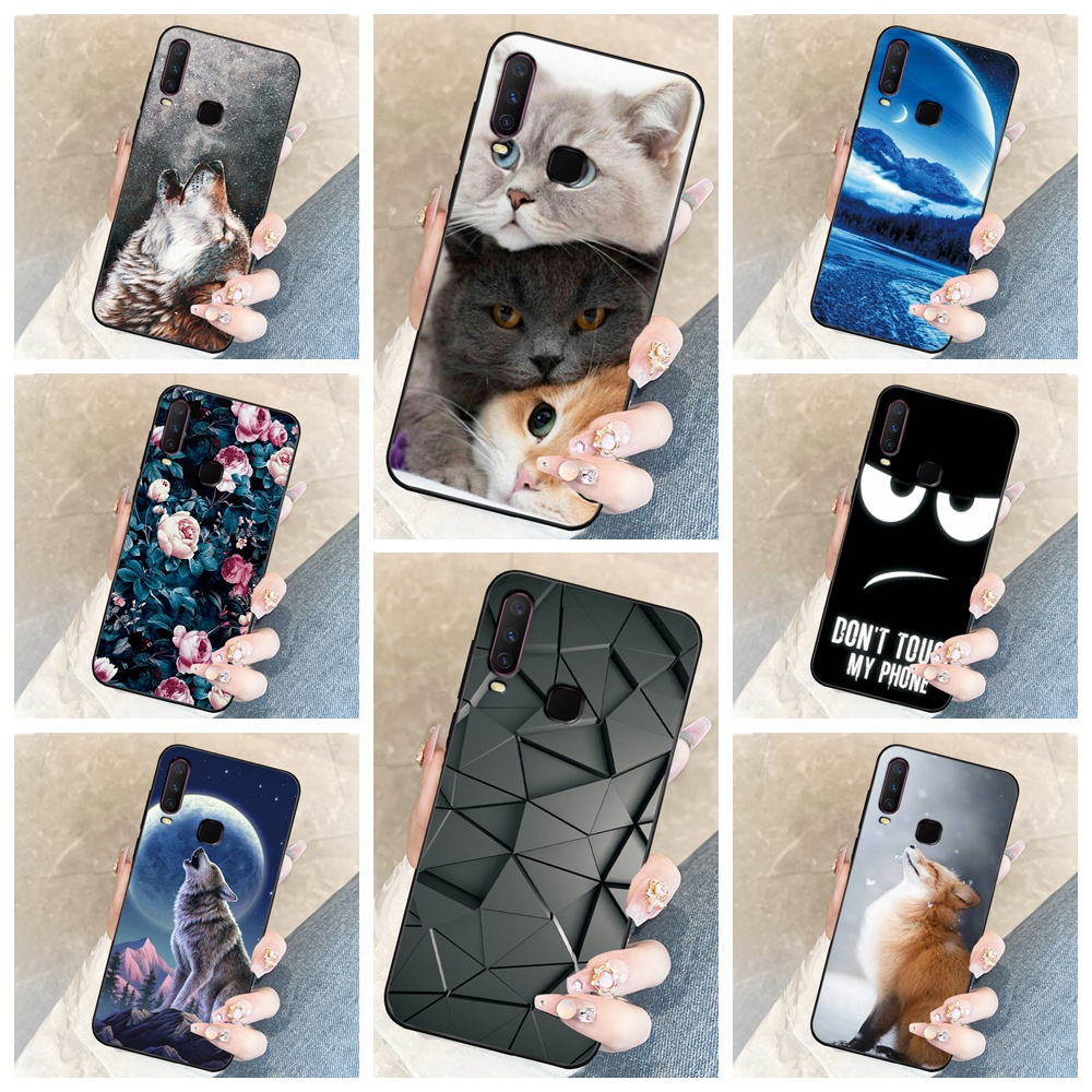 Vivo 1906 / Vivo Y11 2019 / vivo Y12 Y15 Y17 Y3 / Vivo 1904 1940 1941 1901  1902 Case Fashion Cute Cat Animal Painted Black Back Cover Soft Silicone  Phone Casing | Shopee Philippines