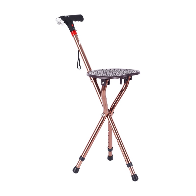 Aluminum Alloy folding crutch Walker for the elderly threelegged