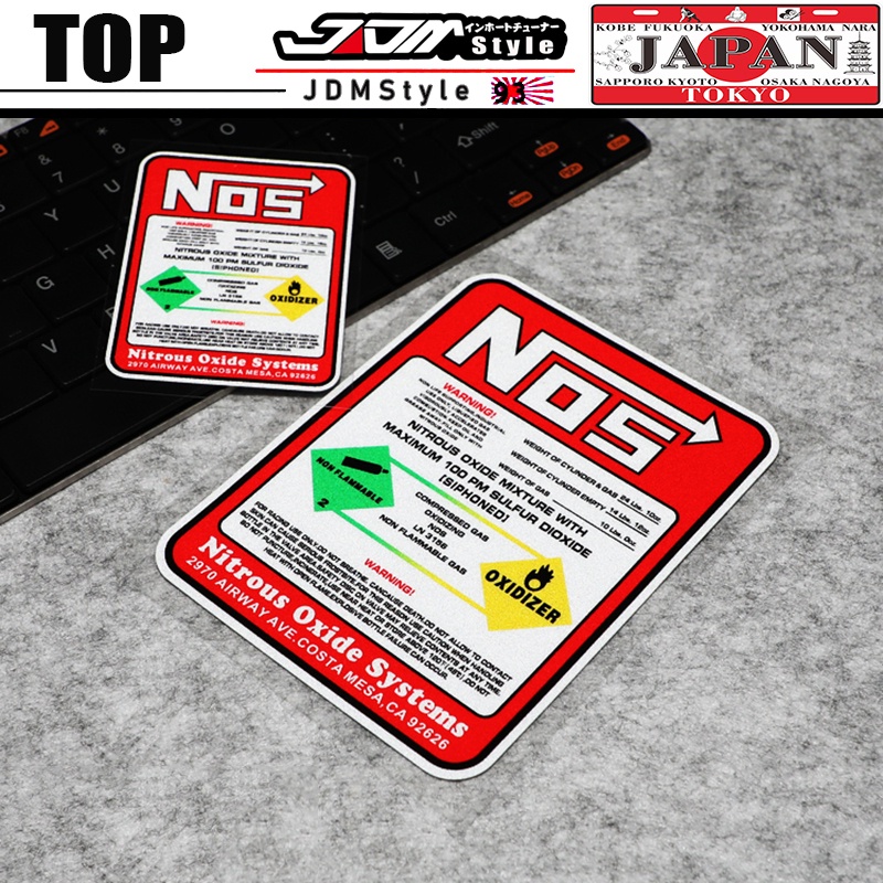 JDM Car Stickers NOS Nitrous Oxide Systems Stickers Tuning Racing Vinyl