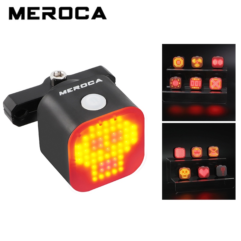 Smart Bike Tail Light 13 Modes Intelligent Expression Tail Light