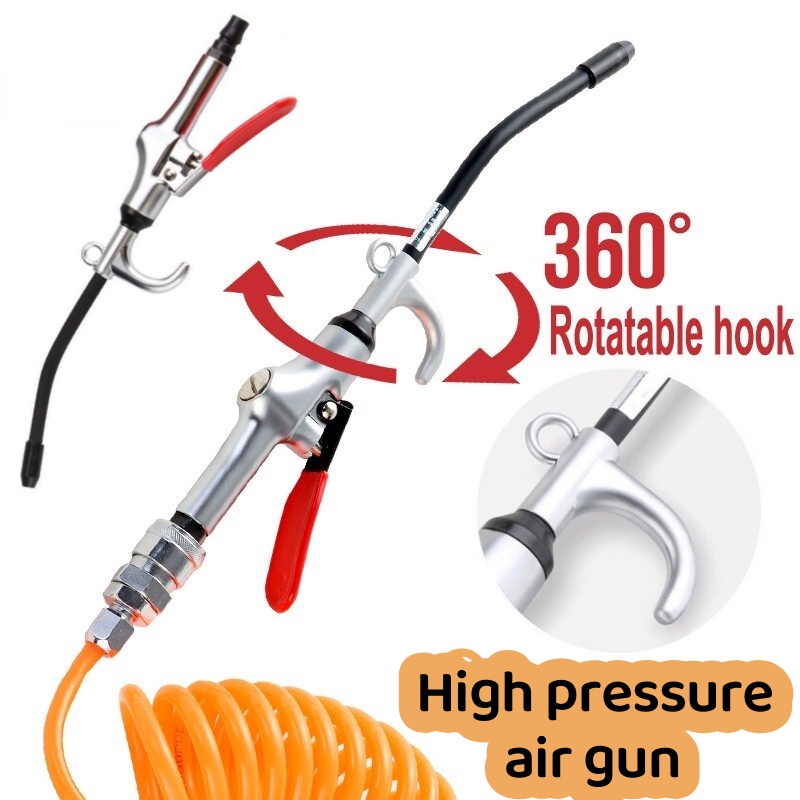 High Pressure Air Gun Aluminum Alloy Air Spray Gun Kit Lnflator Air