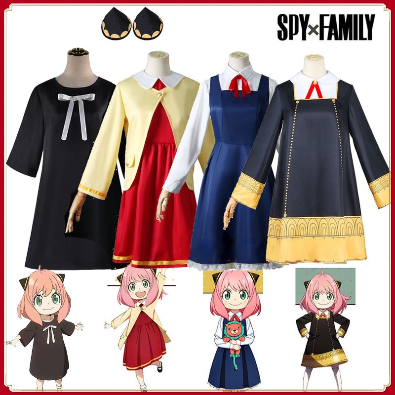 Anime Spy X Family Cosplay Anya Forger Cosplay Costume Full Set Spy ...