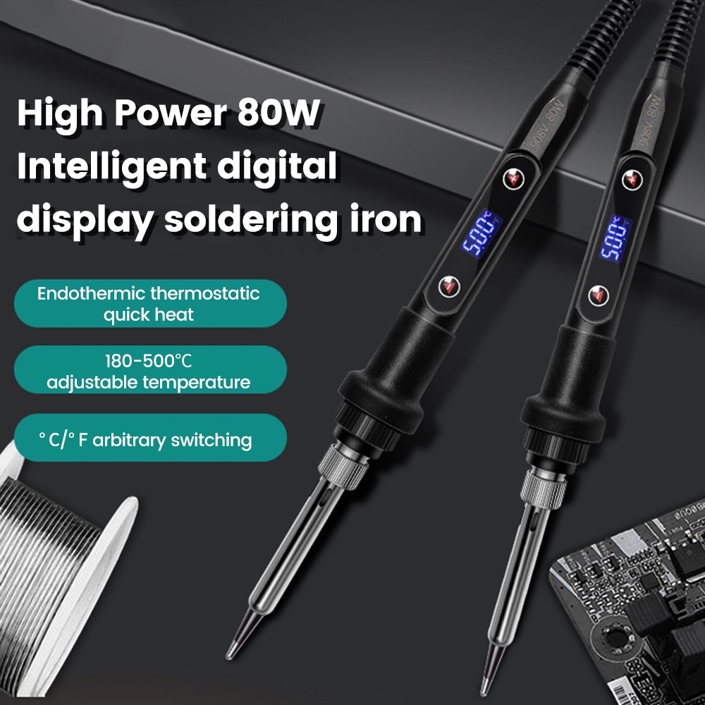 VOKTTA Adjustable Temperature LED Digital Display Soldering Iron 80W