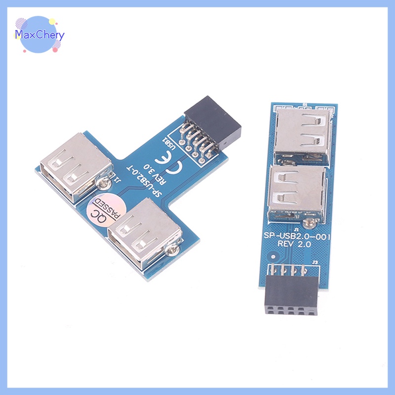 MCHY> PC Host Internal Motherboard USB 2.0 Hub 9Pin to 2 Port USB A