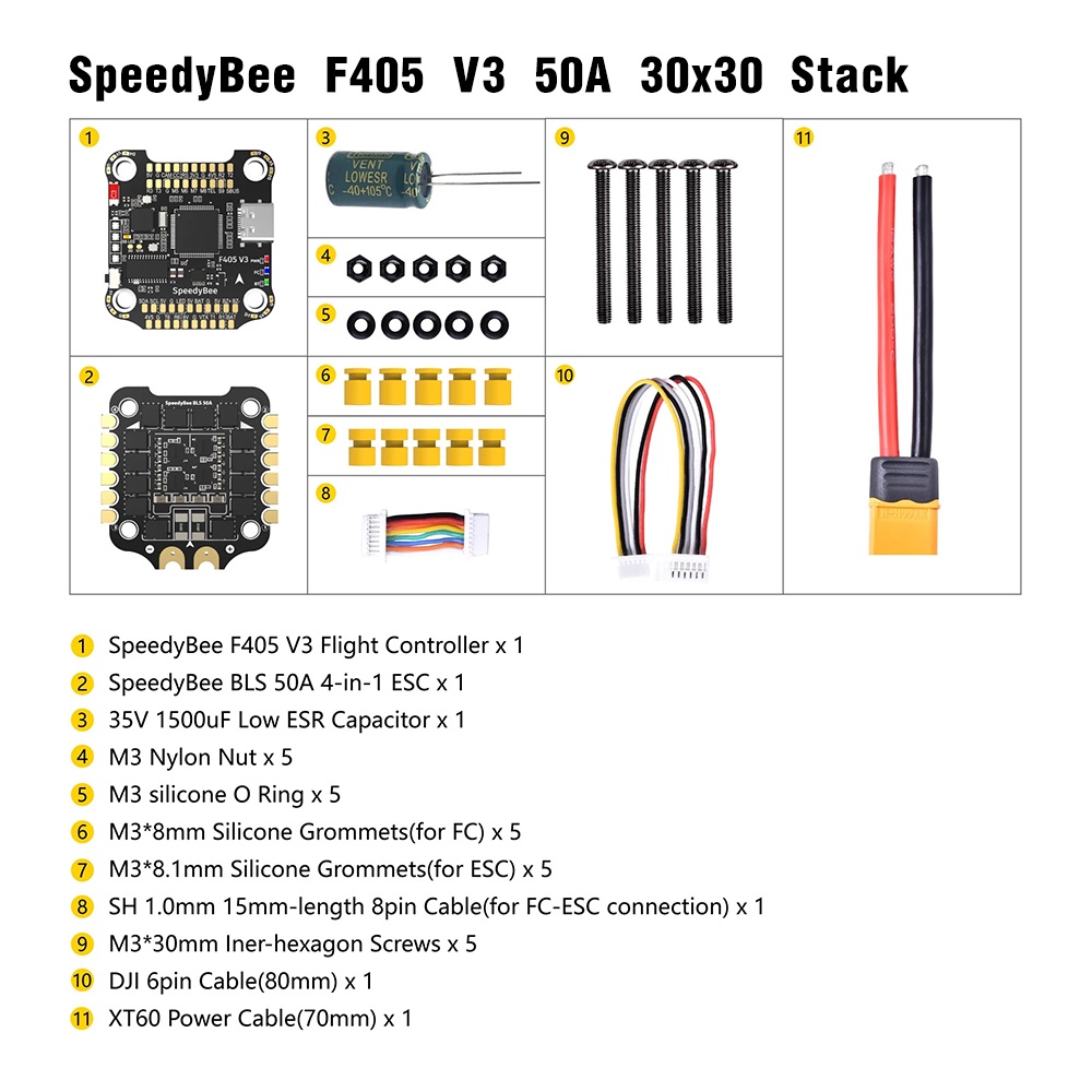 Speedybee F V V Fc Esc Stack S Lipo Flight Control Bls A A In Esc X