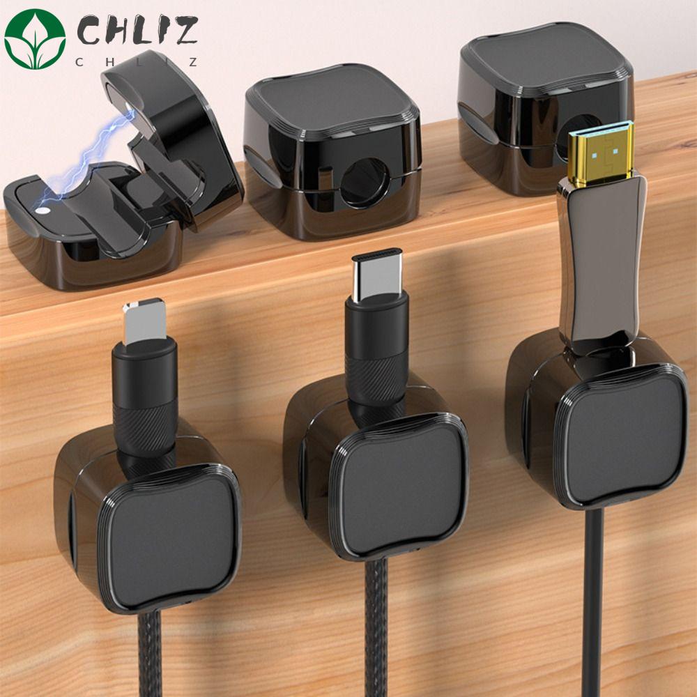 CHLIZ 6Pcs Cable Clips, Smooth Adjustable Cord Holder