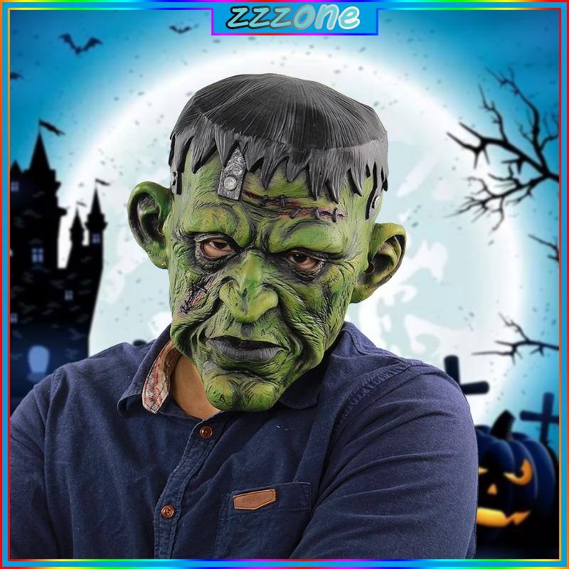 zzz Scary Halloween Terror Green Face Zombie Horror Cosplay Costume