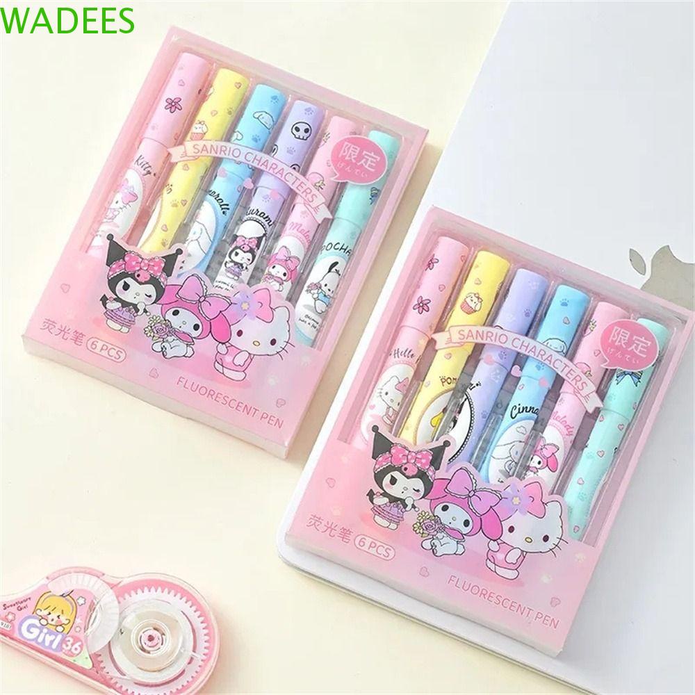 WADEES Anime Highlighter, Sweet Light Color Cinnamoroll Kuromi Marker ...