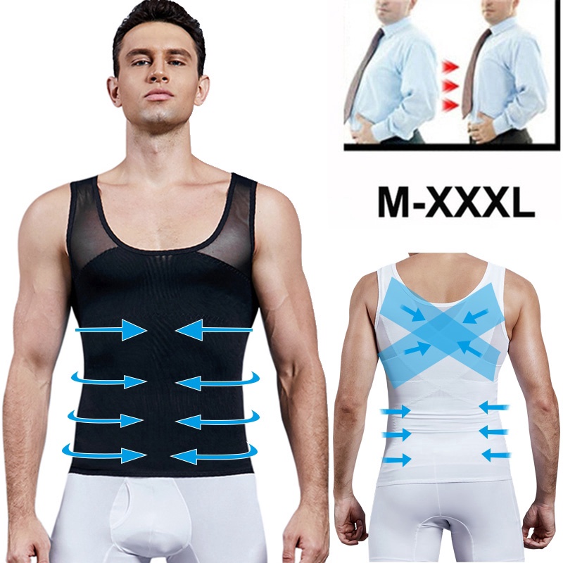SALE!!Men Shapewear Chest Compression Shirt to Hide Moobs