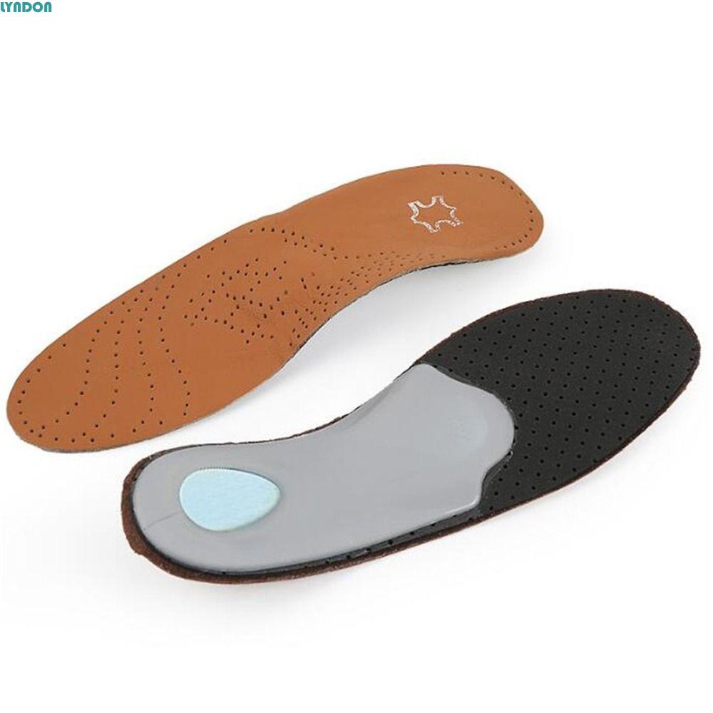 LYNDON Orthopedic Insoles, PU Leather O/X Leg Corrected Shoes Insole