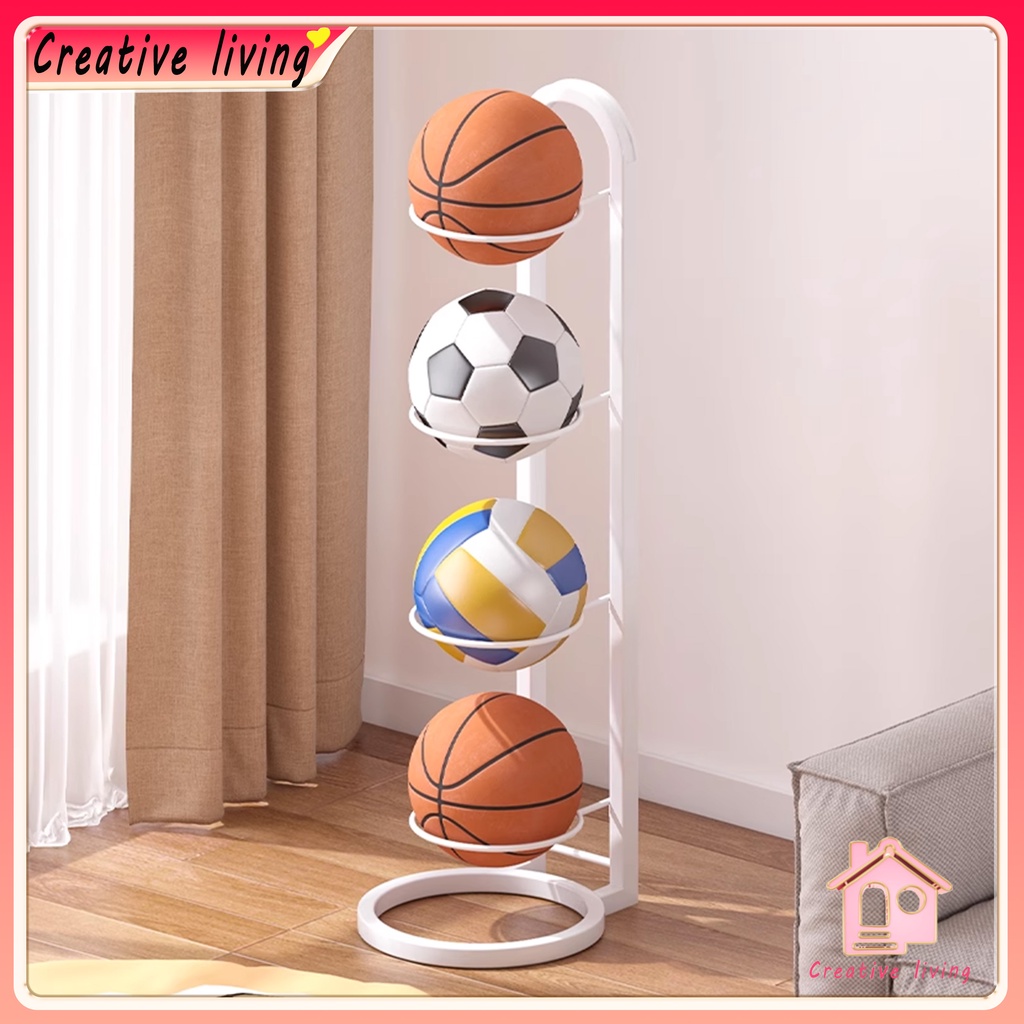 Basketball Storage Rack Foldable Football Volleyball Storage Shelf ...