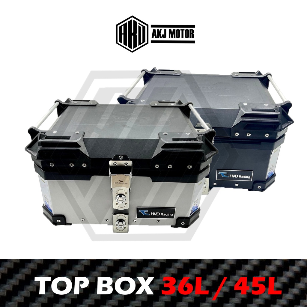 HVD racing luggage box TOP box 28L / 36L / 45L | Shopee Philippines