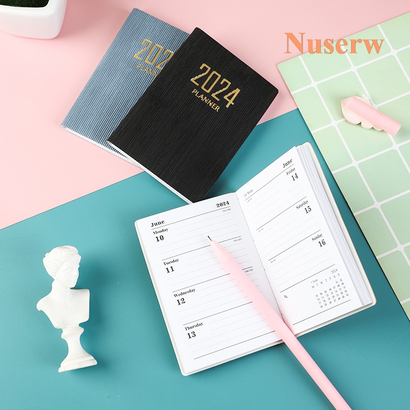 NUSERW 2024 Planner A7 Notebook Daily Weekly Monthly Schedule School ...