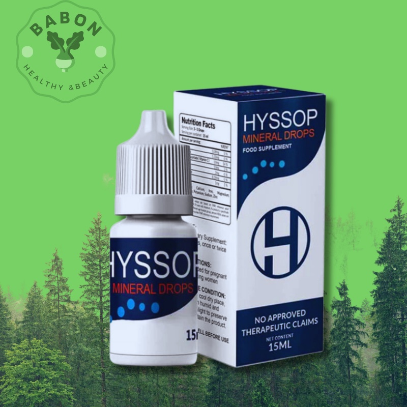BOTTLE HYSSOP MINERAL EYE DROPS 15ml each dropper For Clear Vision Eye