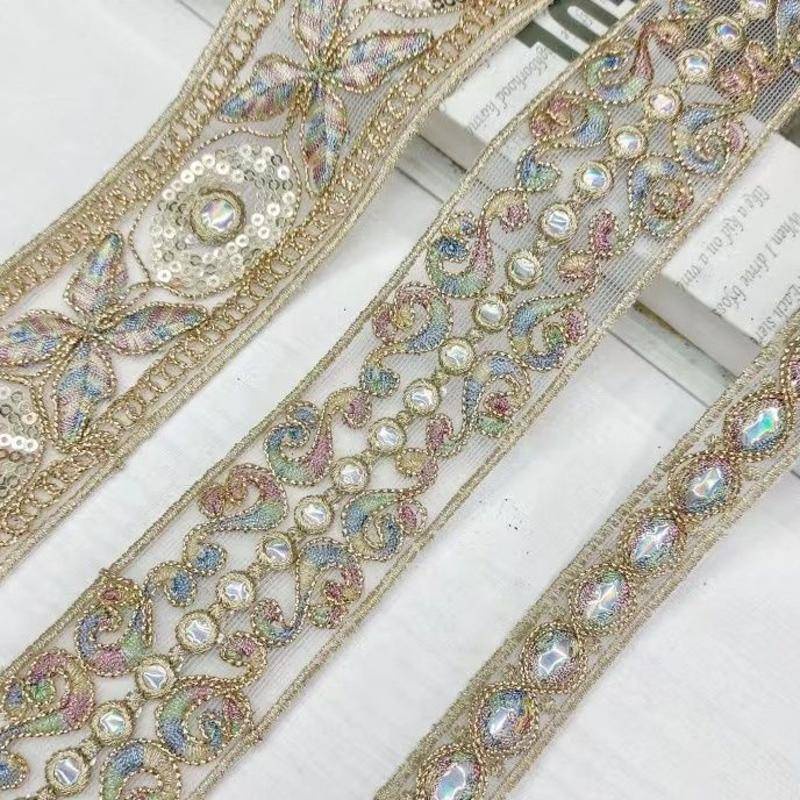 1M Ethnic style embroiled place Eugenia sequin embroiled mirror ...