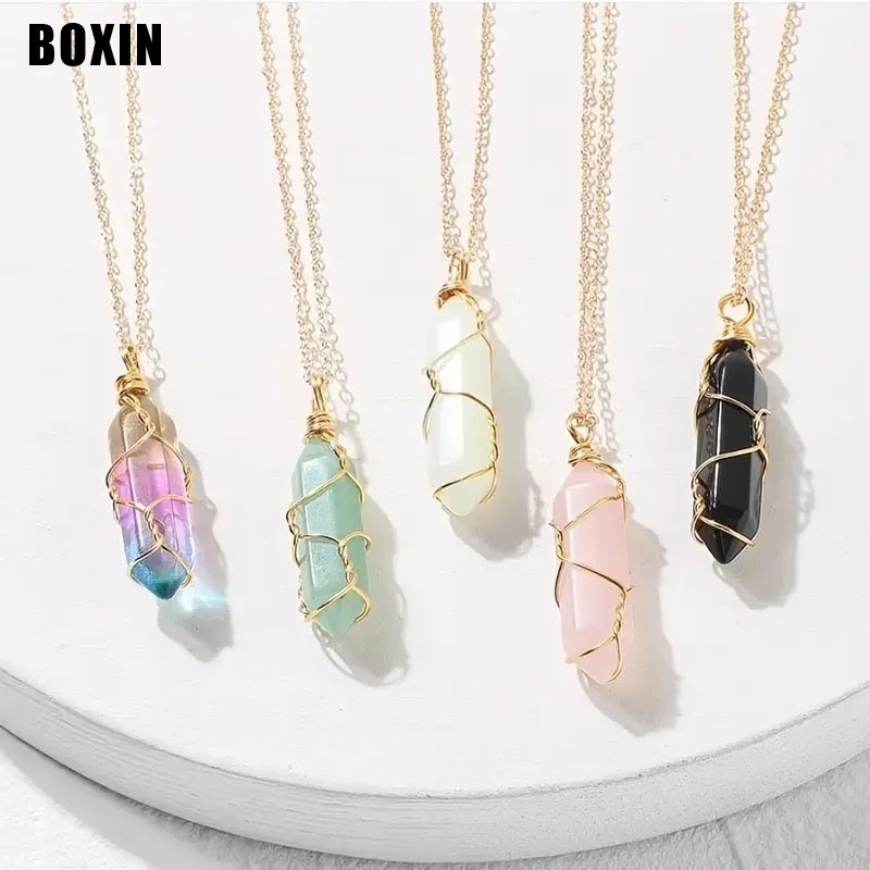 Lucky stone necklace hot sale
