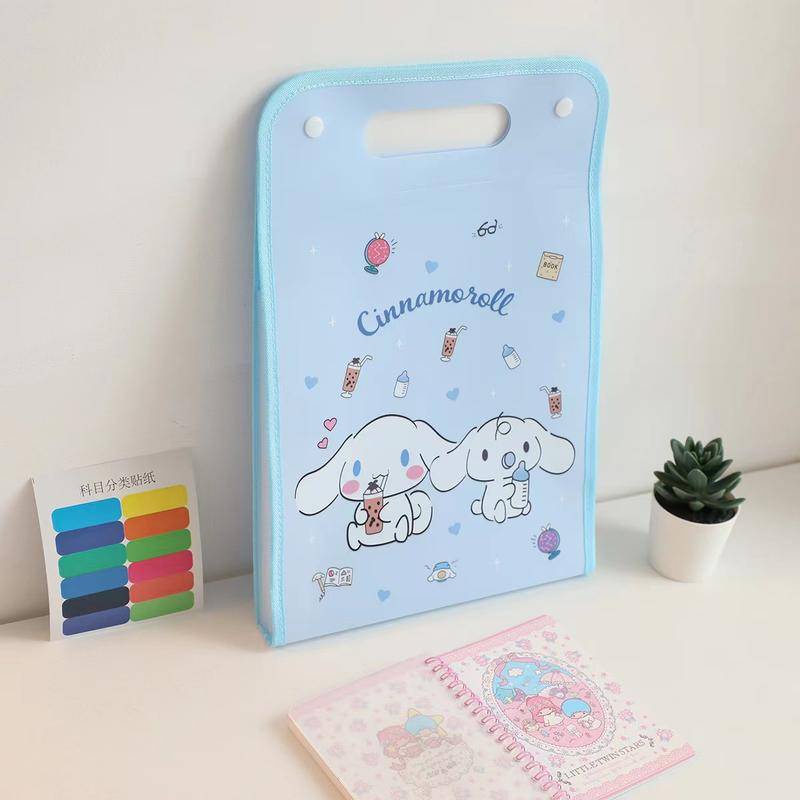 A4 Cartoon Sanrio vertical binding file bag Student test paper storage ...